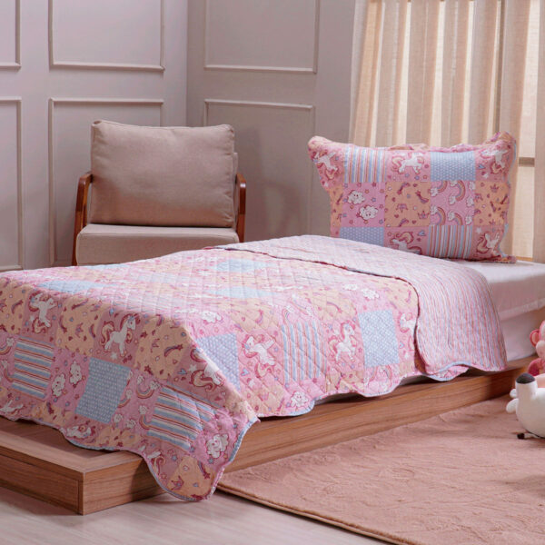 Kit colcha KIDS rolinho solteiro Infantil - Bene Casa - Imagem 4